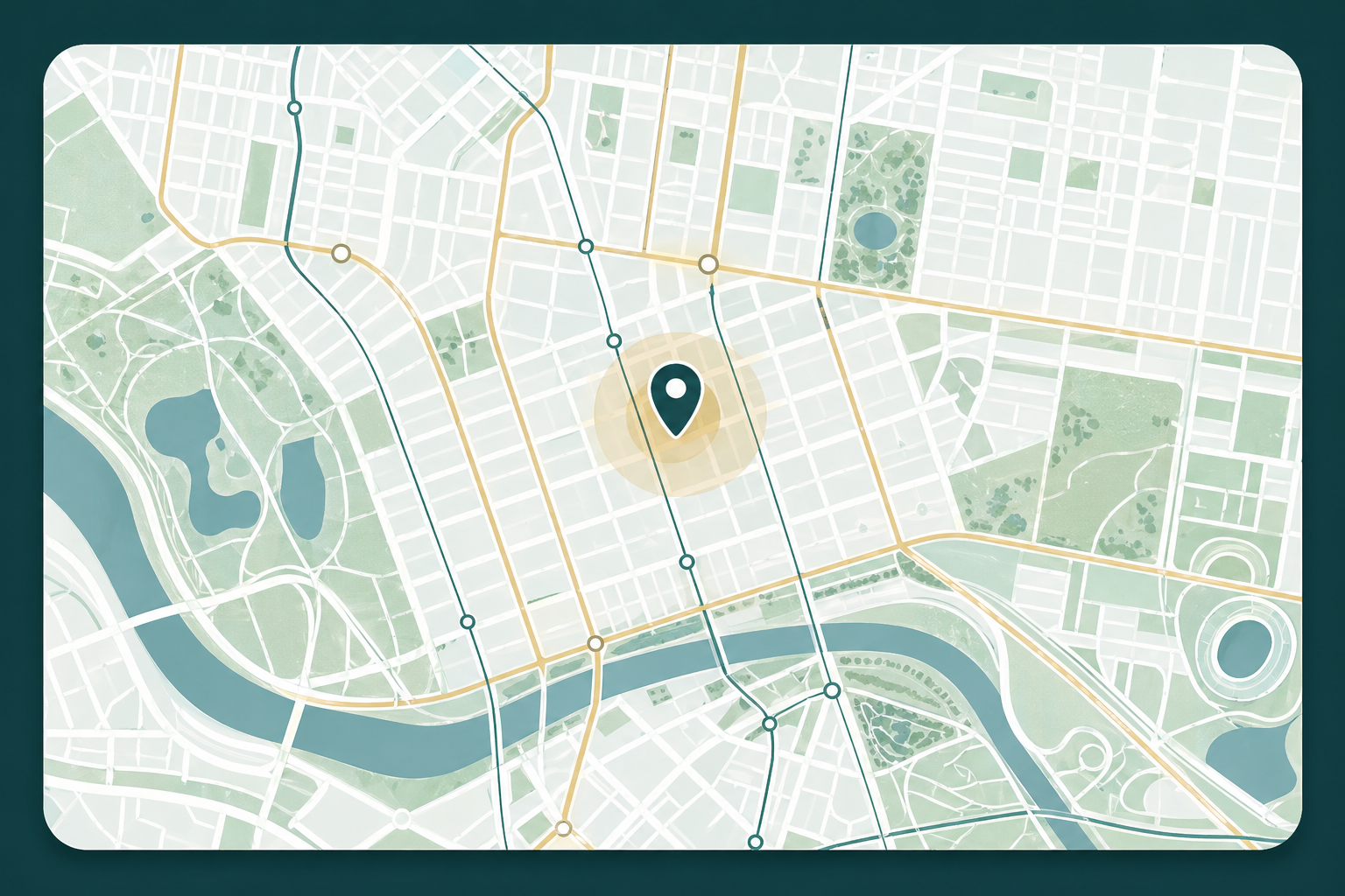 Illustrated map showing the Harbour Lane clinic location near Melbourne CBD.